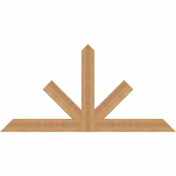 Ekena Millwork Saratoga Timber Gable Bracket, Western Red Cedar, 48"W x 24"H x 1 1/2"D x 3 1/2"F, 12/12 Pitch GBW048X24X0204SAR00SWR - main